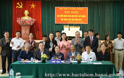 Hội nghị Nhân dân bàn việc xây dựng đời sống văn hóa phường Cổ Nhuế 2 năm 2018